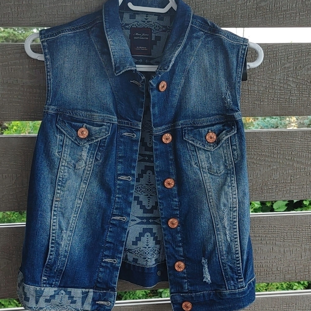 Mavi Jeans‎ women's sleeveless Jean jacket size S